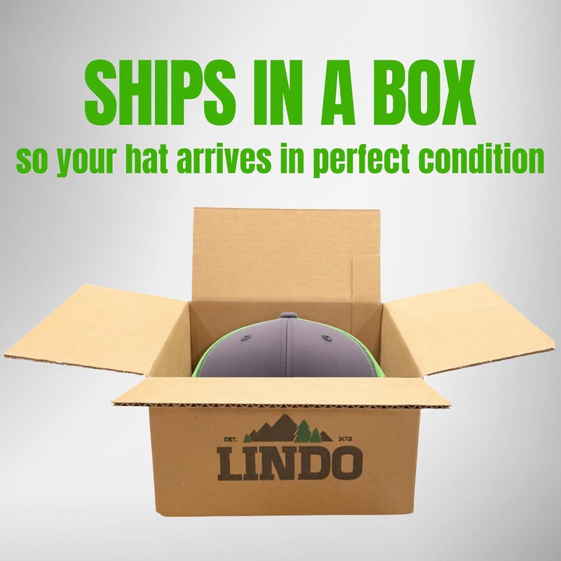 Lindo Trucker Hat [ Great Outdoors Design ] for Men and Women: Mid Profile Cap with Breathable Mesh Back and Adjustable Snap - Image 5